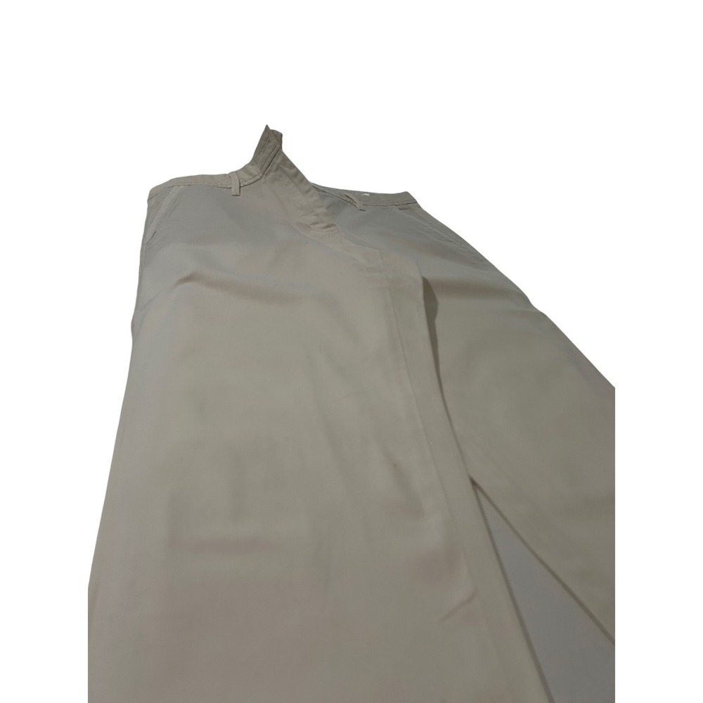 TALBOTS Girlfriend Chino Pants Cream Off White Cotton Stretch BD1024 01/18